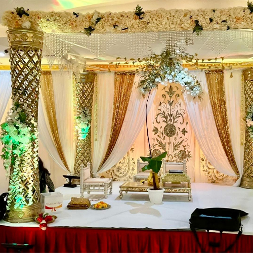 Wedding venue setup